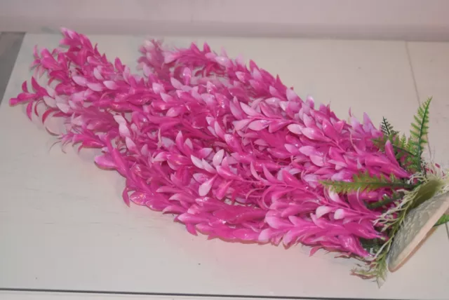 Plante D'Aquarium Environ 32 CM Haut Rose et Blanc Convient pour Tout Aquariums