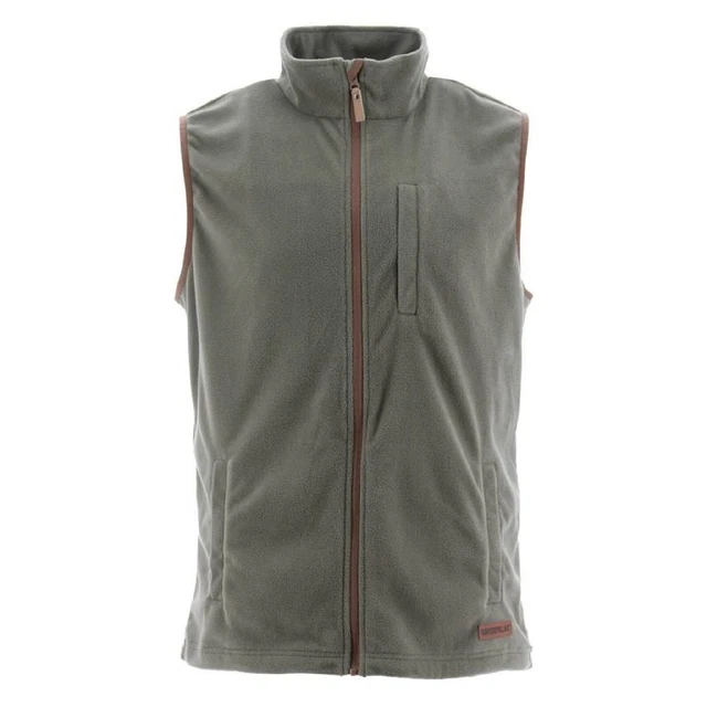 Mens CAT Fleece Vest Caterpillar Concord Body Warmer Full Zip Work Gilet