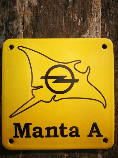 OPEL Manta Enamel Sign no Volkswagen Ford Rally Audi BMW Glazed Plate