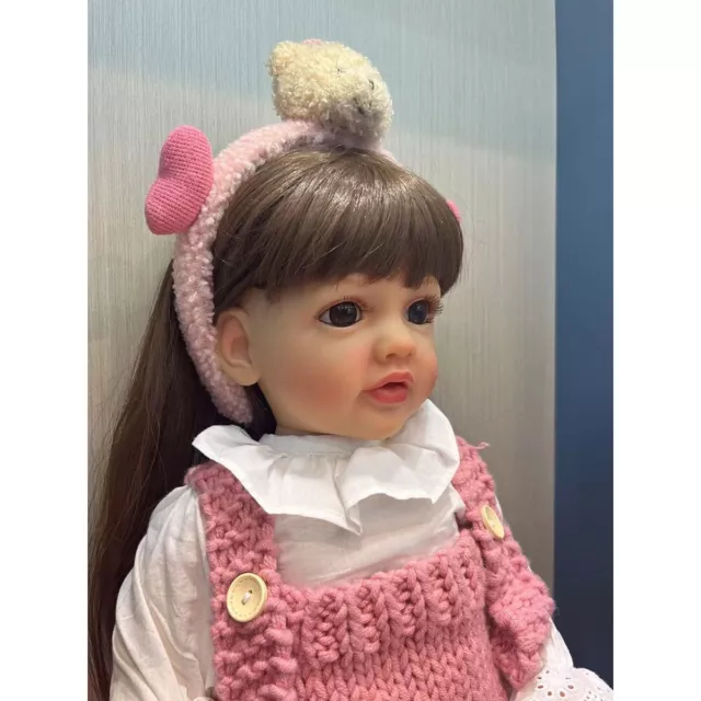 Bambole neonato Reborn 22 pollici corpo intero vinile morbido realistiche bambina neonato regalo