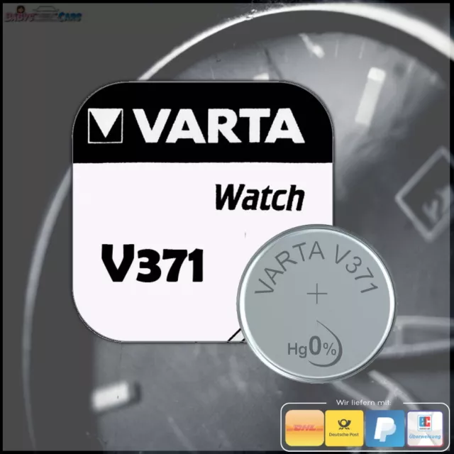 1x VARTA V371 Uhrenbatterie Knopfzelle 371 SR69 SR920SW SR920 AG6 MHD: 01-2025