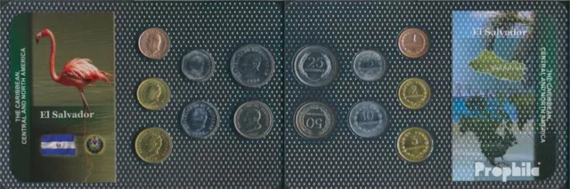 El Salvador BU coin set ab 1942 1 Centavos until 50 Centavos