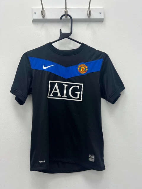 NIKE MANCHESTER UNITED Black Blue Football Shirt Rooney