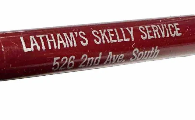 Vintage Fort Dodge Iowa Latham’s Skelly Service Gas Oil Advertising Fuel IA Pen