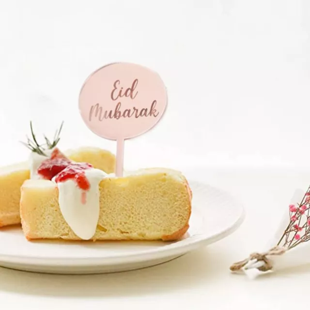 for Eid Festival Letter Cake Decoration Cupcake Flag Cake Insert Cupcake Topper