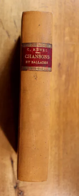 1856 Chansons Balades Poésies de Rénal Remignard Melaye Raymond envoi