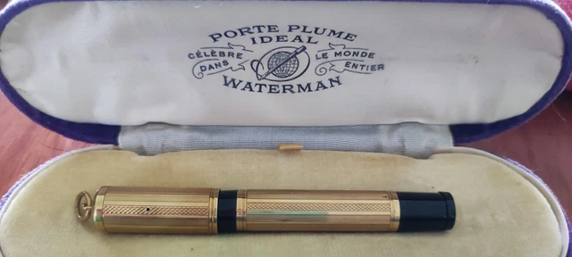 Stylo Plume Waterman Idéal 18k Or 750 - Modèle Le Man 200, Fabriqué En France, Coffret D'origine, Occasion