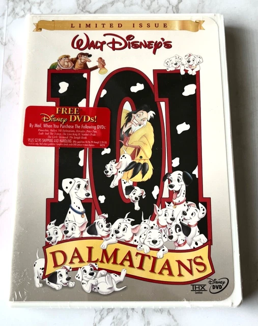 Walt Disney's 101 Dalmatians LIMITED ISSUE! DVD SEALED! 1999 w/Hype Sticker! NEW