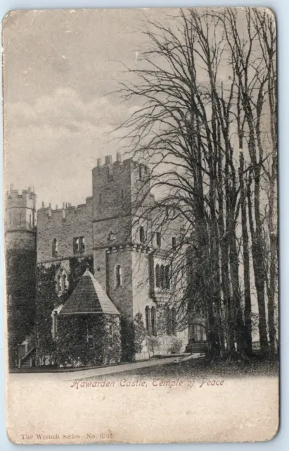 Postcard Hawarden Castle Temple of Peace Flintshire Wales