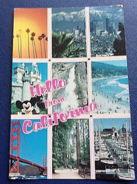 Hello Aus Kalifornien, Der Goldene Staat; Mehrere Szenen; Verwendet Mit Briefmarke