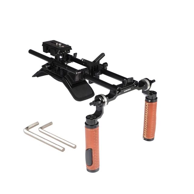 Plataforma de montaje en el hombro CAMVATE con placa base QR Manfrotto para cámara/videocámara DV