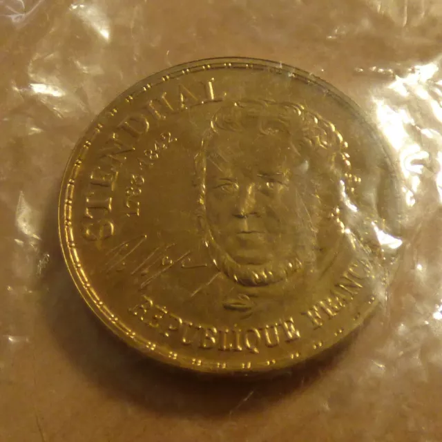 N-O-A : France 10 Francs 1983 Stendhal ESSAI coin in original seal             .