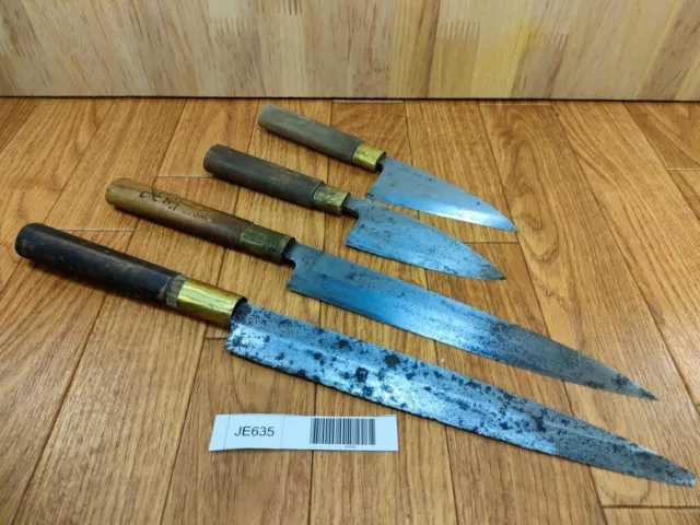 Japanisch Küchenchefs Küche Messer Set 4 Teile Yanagiba Deba Aus Japan JE635