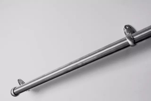 Corrimano In Acciaio Inox AISI 304 &Oslash;33.7mm - Kit Completo Con Supporti E Accessori, Lunghezza 2750mm
