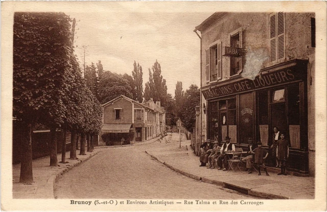 CPA Brunoy Rue Talma et Rue des Carrouges FRANCE (1370500)