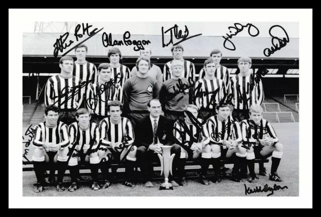 Newcastle United 1969 Fairs Cup Winners Autograph Signed & Framed Photo