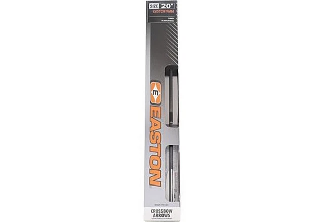 Easton Crossbow Bolt 9 mm Carbon 20" With 3" Vanes Flat Back 6 Pack - 030064