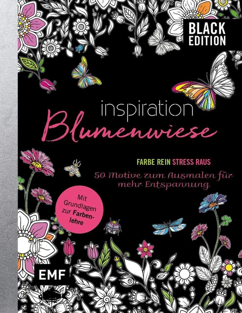Blumenmandalas Ausmalbuch Für Erwachsene – 50 Mittelschwere Blüten-Mandalas Zum Entspannen & Kreativwerden