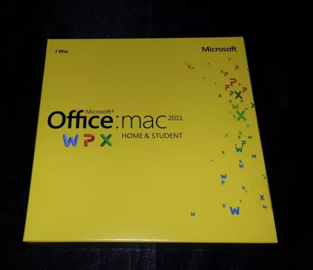 Microsoft Office MAC 2011 Home & Student  Retail DVD OS 10.6 to 10.10 only