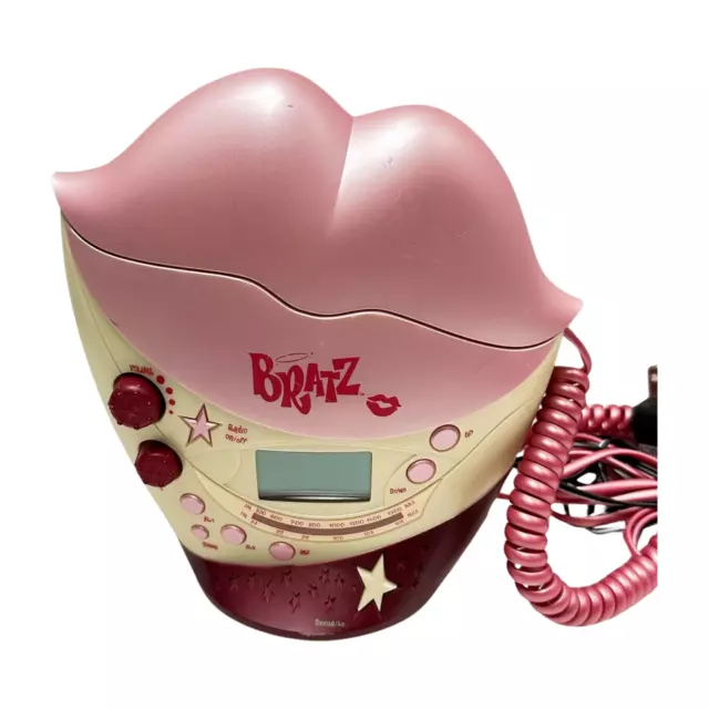 MGA Bratz Telephone Pink Cream Lips Telephone AM FM Radio 2005