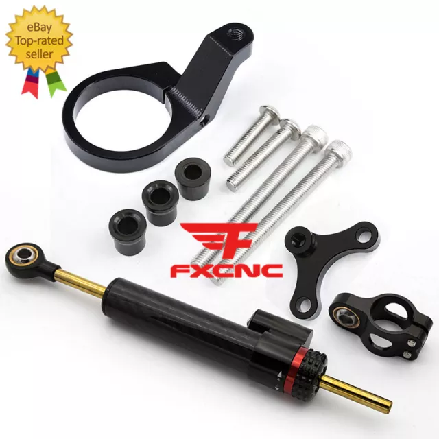 For Honda CBR650R 2019-2023 Carbon Fiber Steering Damper Bracket Mount Kit CNC
