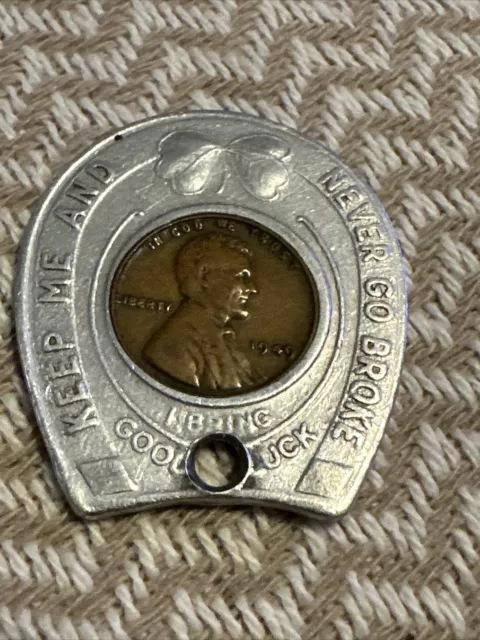 1949 PENNY KEEP me Never go broke PT PLEASANT NJ AUTO CO. BRING GOOD LUCK 8.09 PicClick UK