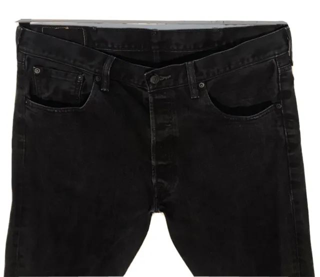 Jeans homme Levis 501xx à bouton mouche noir taille 38 W 32 L fabriqué au Mexique 3