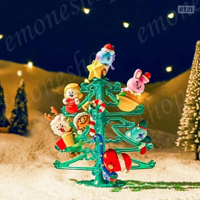 BTS BT21 OFFICIAL Collectible Figure Christmas Tree Collection + 