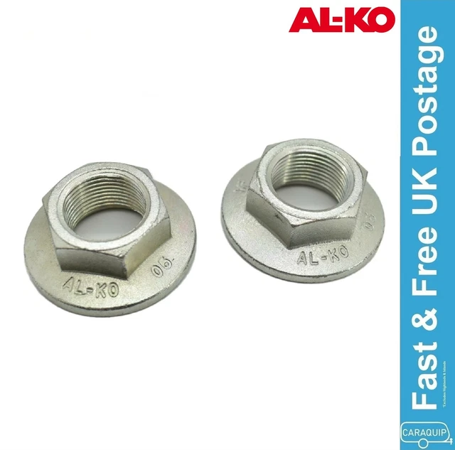 2 X GENUINE ALKO ALKO 36mm ONE SHOT Flanged Hub Nut Caravan Trailer