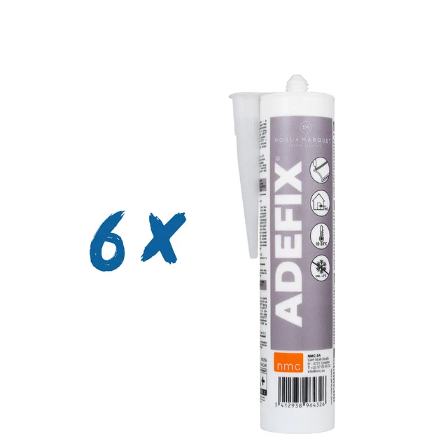 6x NMC Adefix Montagekleber 310ml für Stuckleisten, Zierleisten