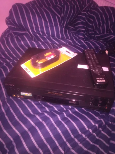 Reproductor VHS VCR estéreo de alta fidelidad Sony SLV-N55 grabadora con control remoto probado