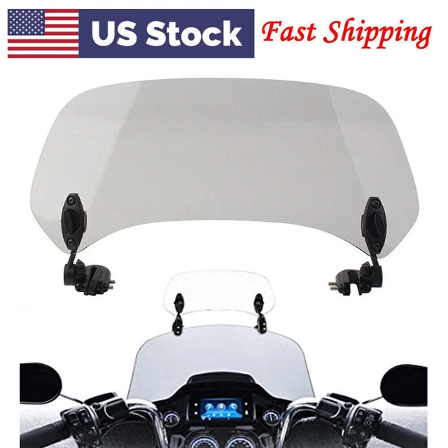 38cm Adjustable Clip On Windshield Extension Spoiler Wind Deflector Motorcycle