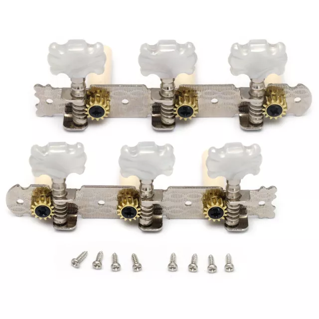 Classical Guitar Machine Heads String Tuning Pegs Tuners Tuning Key 3L 3R Chrome