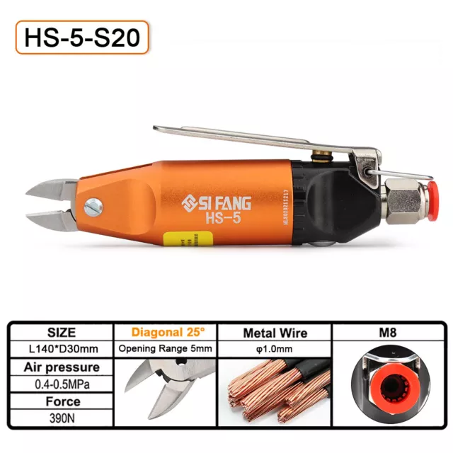 Mini Air Power Scissors Blade Metal Scissors Shears Straight Pneumatic Cutter