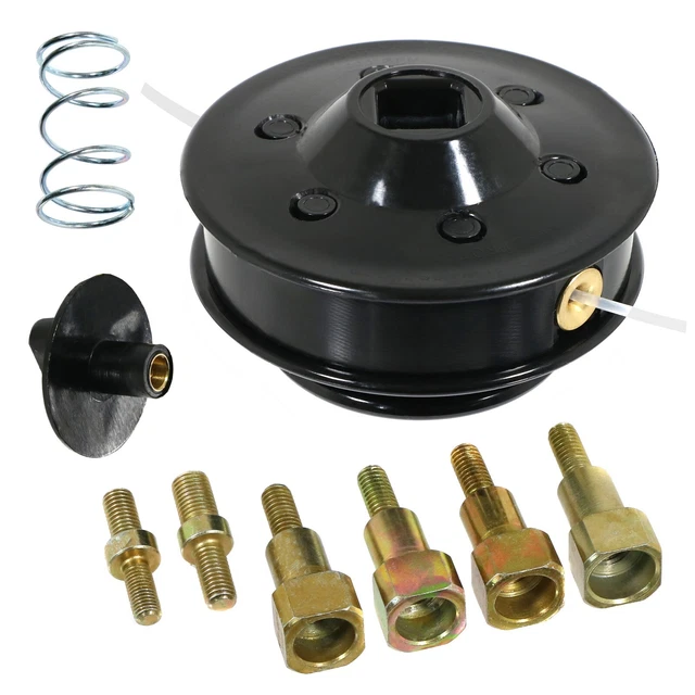 UNIVERSAL STRIMMER HEAD Manual Feed Spool Line Bolts Dual Trimmer