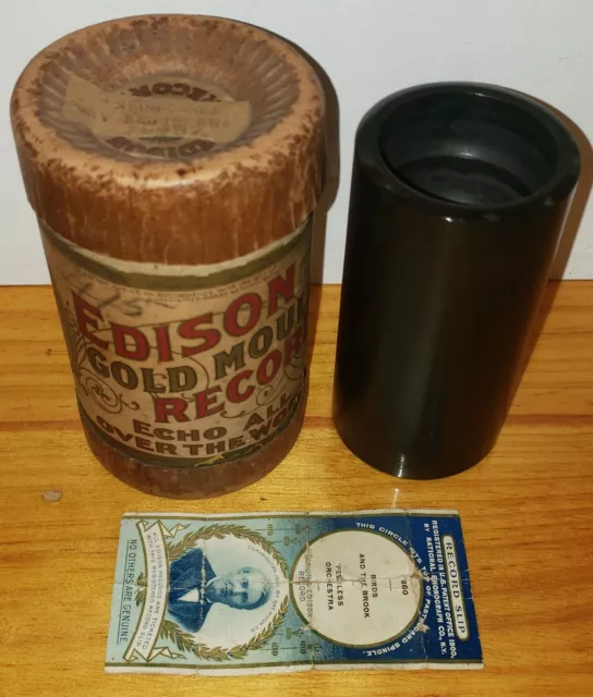 Early Edison 2M Cylinder Record #7860 Birds And The Brook - Peerless Orchestra