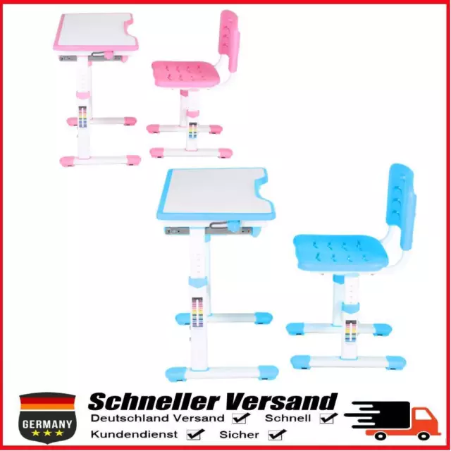 Kinderschreibtisch Schülerschreibtisch Kindermöbel Kindertisch mit Stuhl 54-76cm