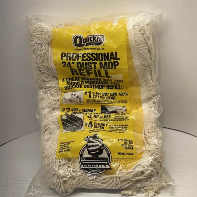 Quickie Professional 24” Cotton Dust Mop Refill Model 0694 Fits Quickie 069 Mop