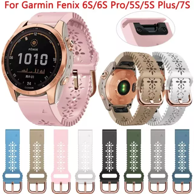 Quick Fit Replacement Strap For Garmin Fenix 5S Plus 6S 7S Silicone Watch Band