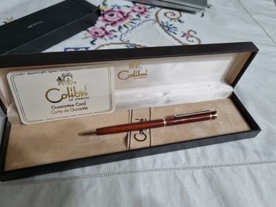PENNA A SFERA COLIBRI of London VINTAGE-blu e placcata oro-Ballpoint pen-Plume 