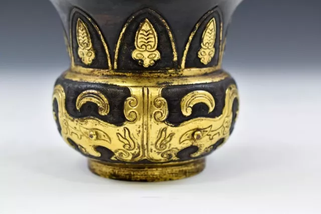 A Rare and Important Chinese Ming Dynasty Gilt Bronze Censer, Hu Wenming Mark 3