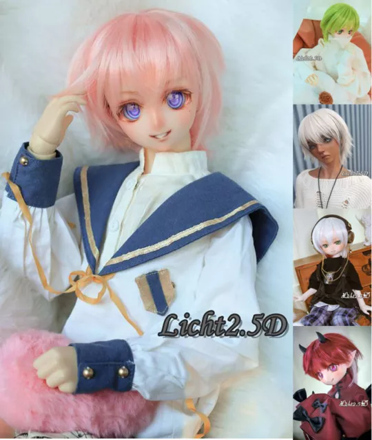 BJD Doll Wig 1/3 8-9" Pullip SD MSD MDD 1/4 7-8" YOSD BB 1/6 6-7" Short Hair