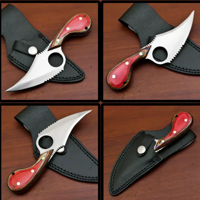 LOT OF 4 Chipaway Cutlery Satin Finish Stainless Steel Blade Skinner Knife