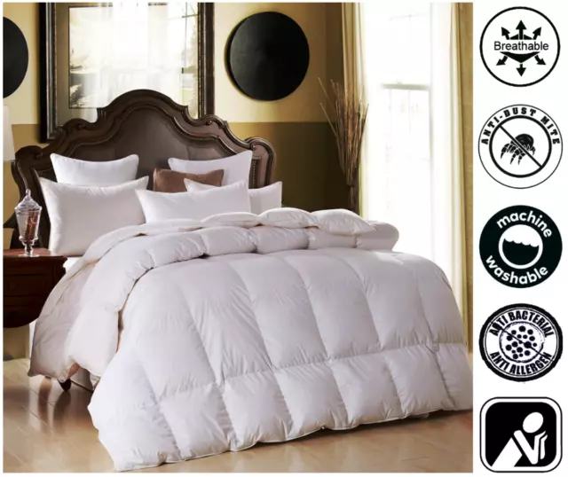 100% Cotton Luxurious Duck Feather & Down Duvet / Quilt 9.0 Tog Hotel Quality