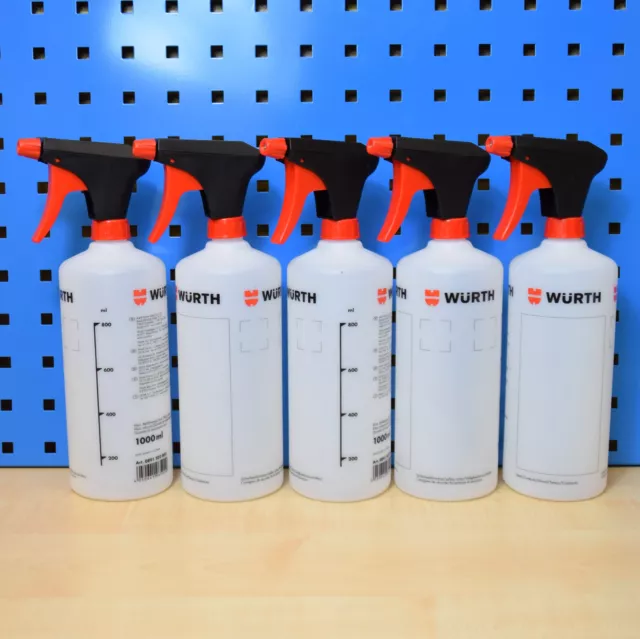 5x 1000 ML Würth Vaporisateur Avec Graduation Vide , Handsprueher, Pumpsprüher