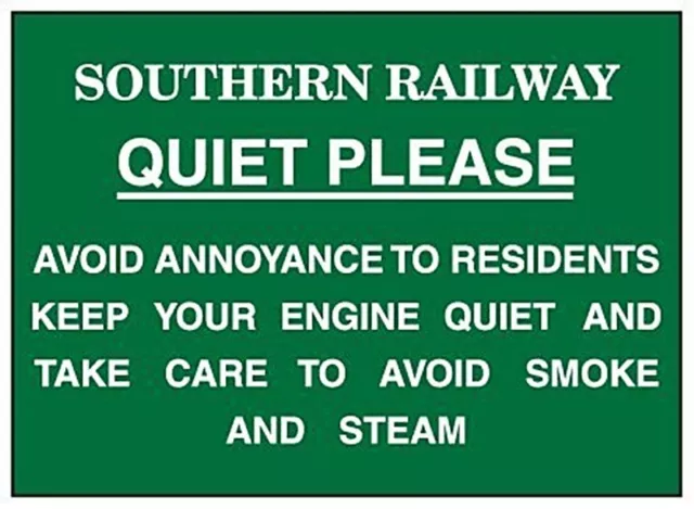 Southern Railway Quiet Please enamelled steel wall sign 180mm x 130mm (dp)