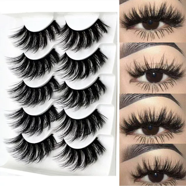 Extensión de ojos pestañas Wispies arte esponjoso visón cabello 3D múltiples capas ~
