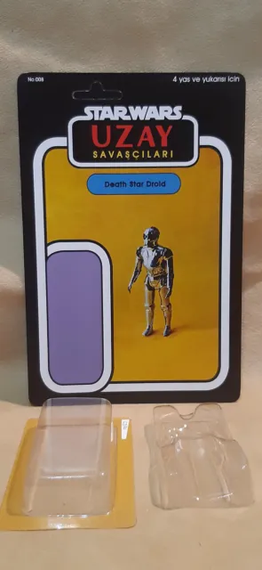 Vintage Star Wars Custom Uzay Death Star Droid 14 Back Cardback Kit