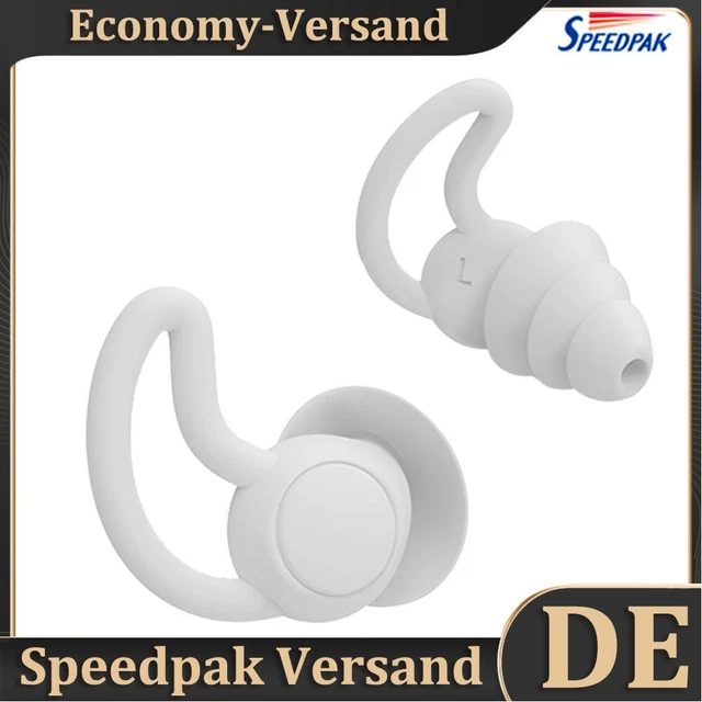 Tappi per orecchie in silicone isolamento acustico tappi per dormire antirumore (bianco)
