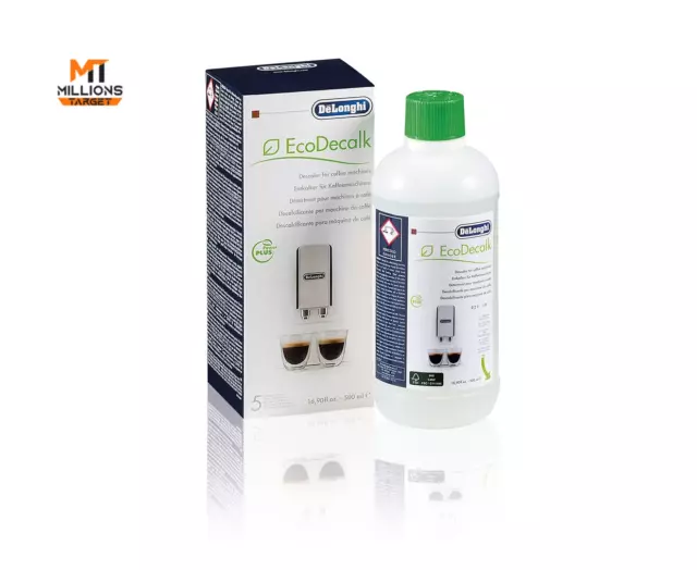 DeLonghi Descaler EcoDecalk Cleaner Espresso Coffee Machine Clean* 500ml Liquid